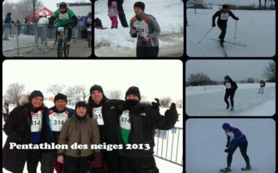 Une équipe de Viridis participe au Défi corporatif du Pentathlon des neiges 2013.